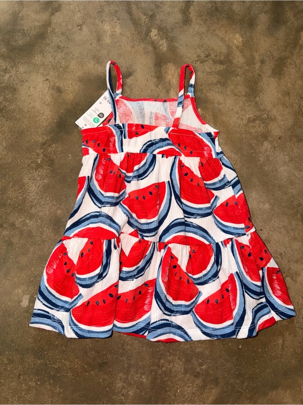 Carter’s Girls Watermelon Print Tiered Sundress NWT Size 2T Summer - Picture 2 of 7